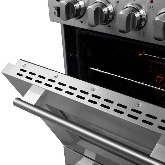 Forno Loiano 24" 2.3 cu. ft. Freestanding Electric Range with 4 Element Burners in Stainless Steel (FFSEL6069-24)