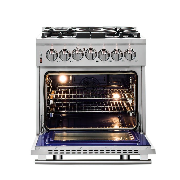 Forno 30″ Freestanding Dual Fuel Range with 5 Burners, FFSGS6125-30