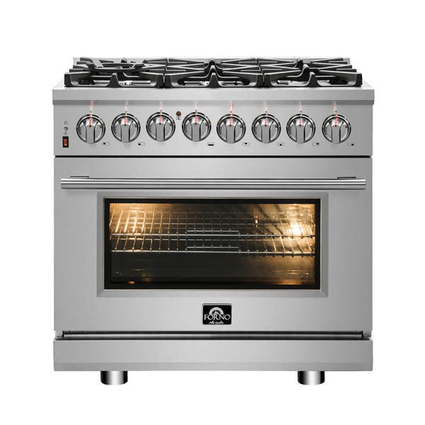 Forno 36″ Freestanding Dual Fuel Range with 6 Burners, FFSGS6125-36