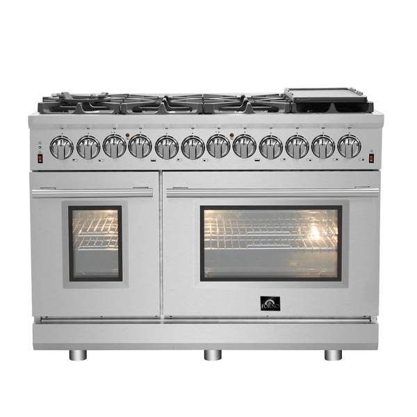 Forno 48″ Freestanding Dual Fuel Range with 8 Burners, FFSGS6125-48