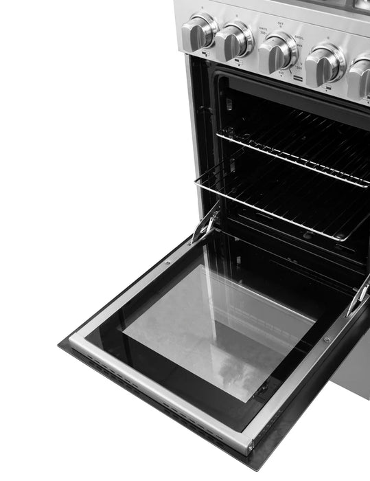 Forno Lamazze 20" 2.05 cu. ft. Freestanding Gas Range with 4 Sealed Burners – Stainless Steel, Black, or White (FFSGS6265-20)