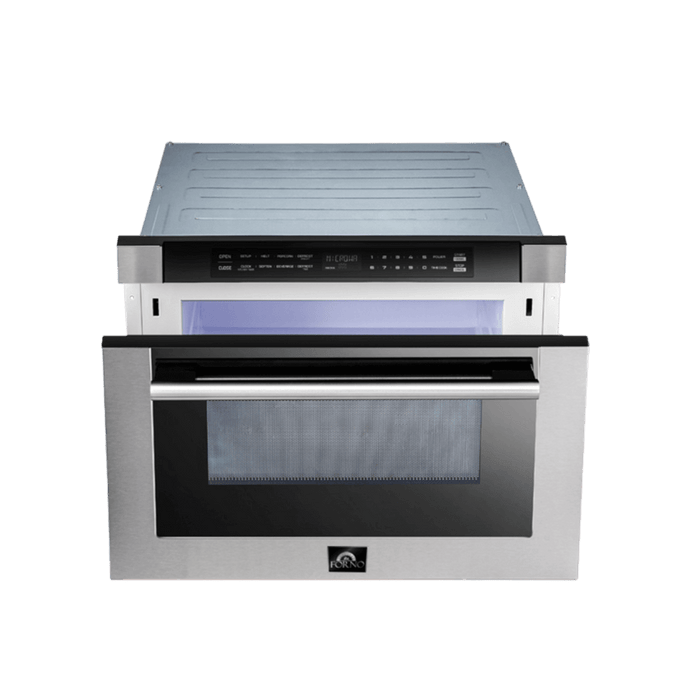 FORNO Capoliveri 24" Microwave Drawer 1.2CU.FT Stainless Steel, FMWDR3000-24