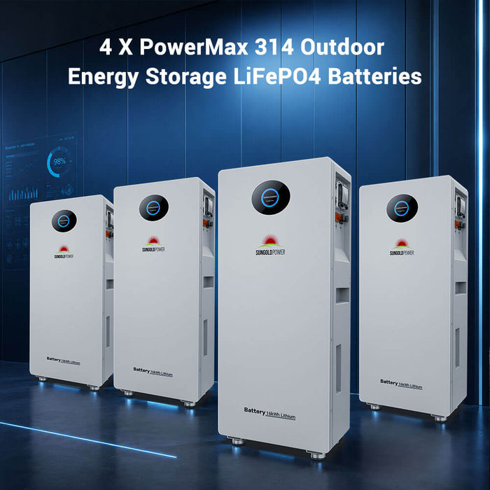 Sungold Power Off-Grid Solar Kit 24KW 48VDC 120/240VAC 61.44KWH-64.28KWH Lithium Battery 31 X 590 Watts Solar Panels (FR-24K60CP/ FR-24K64PM)