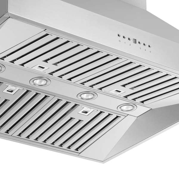 Forno Coppito 36" 1,200 CFM Island Range Hood in Stainless Steel with LED Lighting and Adjustable Fan Speeds (FRHIS5129-36)