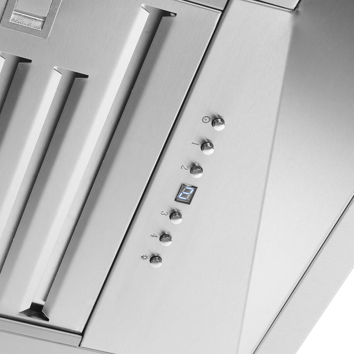 Forno Altilia 30'' 600 CFM Insert Range Hood in Stainless Steel with LED Lighting and Baffle Filters (FRHRE5337-30)