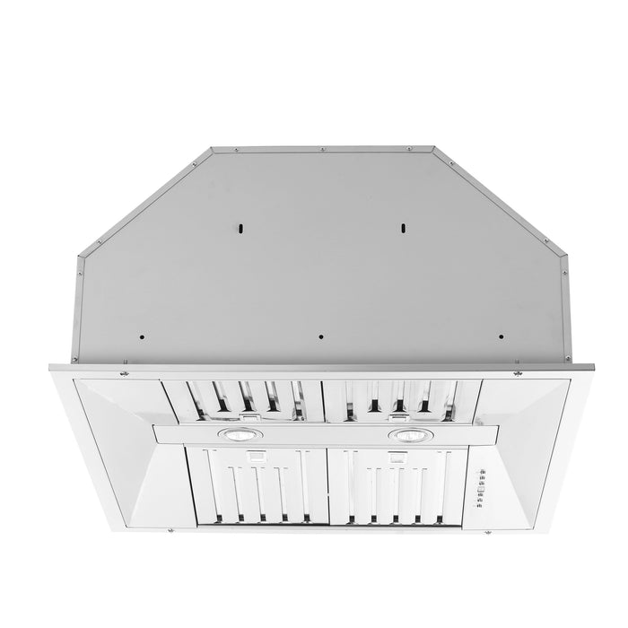 Forno Altilia 30'' 600 CFM Insert Range Hood in Stainless Steel with LED Lighting and Baffle Filters (FRHRE5337-30)