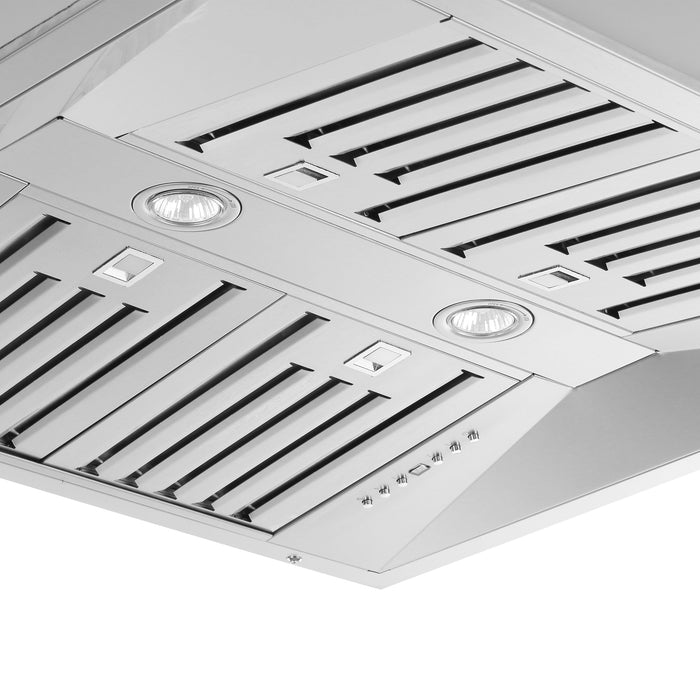 Forno Altilia 30'' 600 CFM Insert Range Hood in Stainless Steel with LED Lighting and Baffle Filters (FRHRE5337-30)
