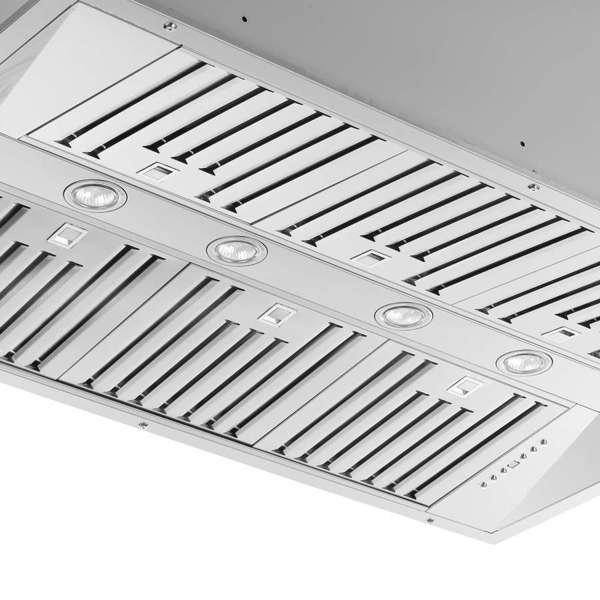Forno Altilia 48'' 1,200 CFM Insert Range Hood in Stainless Steel with LED Lighting and Baffle Filters (FRHRE5337-48)