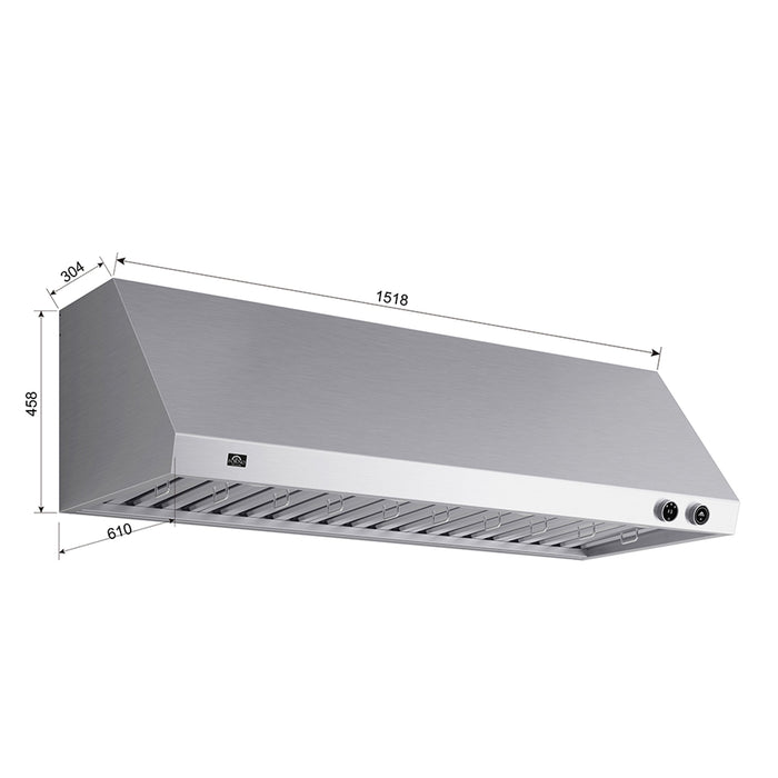 Forno Biagio 60'' 1,200 CFM Wall Mount Range Hood in Stainless Steel (FRHWM5009-60)