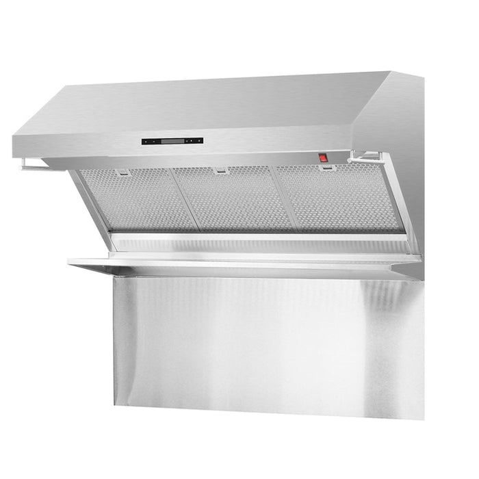 Forno Ansedonia 30" 600 CFM Wall Mount Range Hood and Back Splash, FRHWM5029-30HB