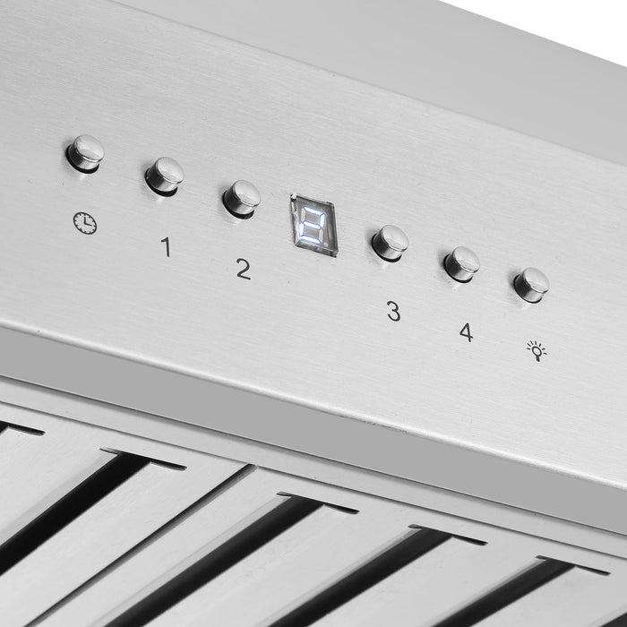 Forno Orvieto 30" 600 CFM Wall Mount Range Hood in Stainless Steel with Baffle Filters &amp; Chimney (FRHWM5094-30)
