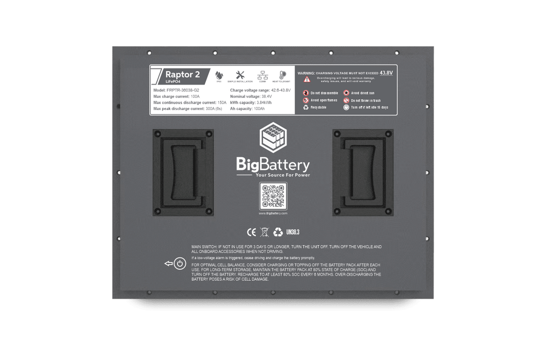 Big Battery 36V RAPTOR 2 - 3.84kWh LiFePO4