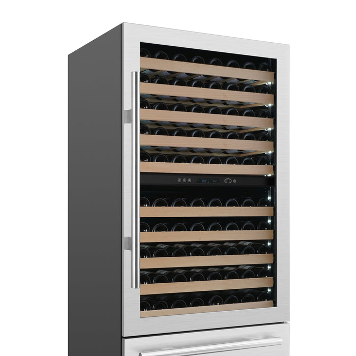 Forno Celano 30" 21.3 cu.ft. 150 Bottle and 252 Can Dual Zone Wine Cooler in Stainless Steel (FWCDR6697-30S)