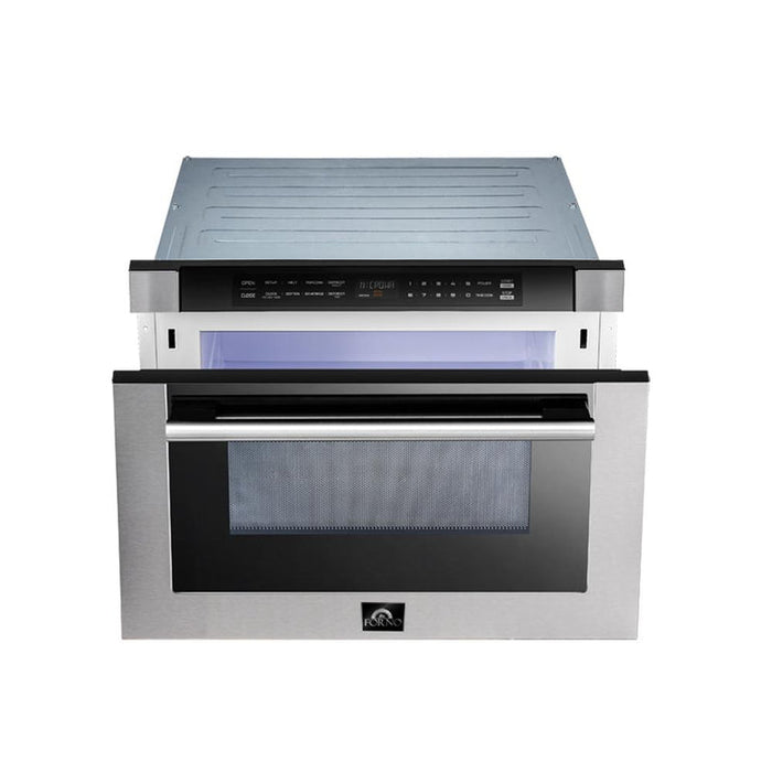 Forno 24" 1.2 cu. ft. Microwave Drawer In Stainless Steel - Professional, FMWDR3000-24