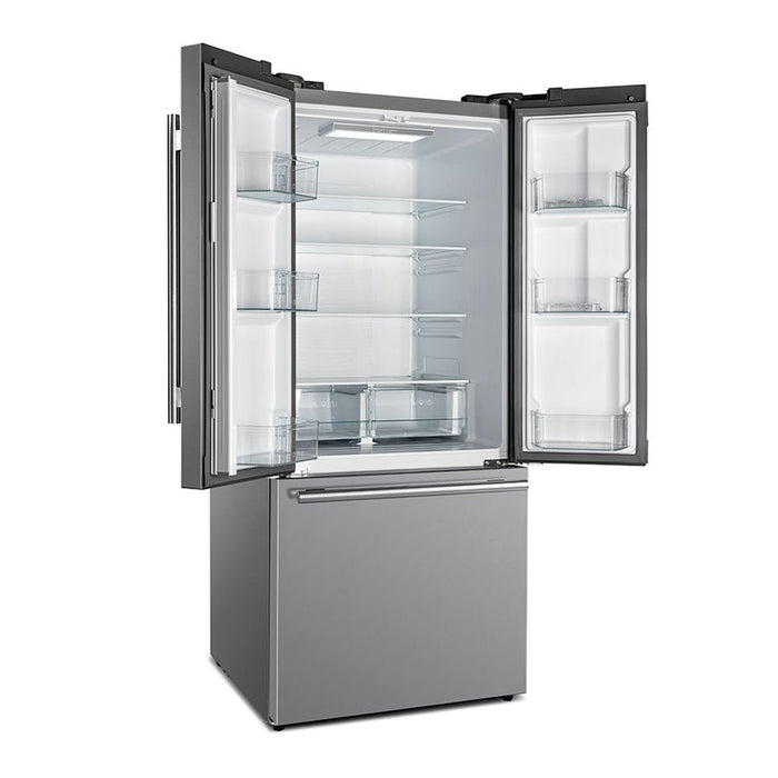 Forno Gallipoli 30" No Frost Refrigerator French Door, 17.5 Cu. Ft. Stainless Steel (FFFFD1974-31SB)