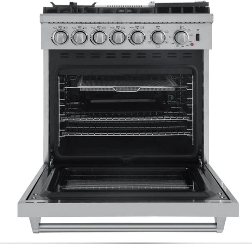 Forno 30 In. Breno Dual Fuel Range in Stainless Steel 5 Italian Burners FRB, FFSGS6196-30