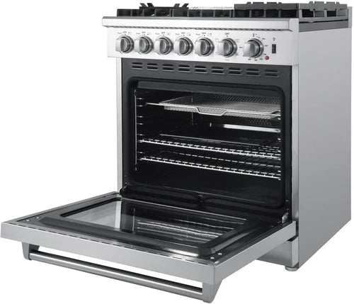 Forno 30 In. Breno Dual Fuel Range in Stainless Steel 5 Italian Burners FRB, FFSGS6196-30