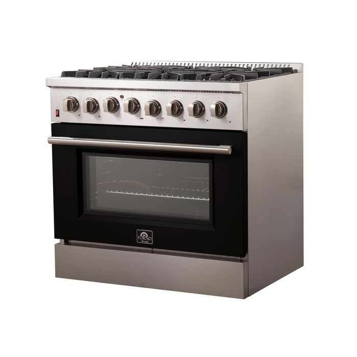 Forno 36″ Galiano Gas Burner / Electric Oven in Stainless Steel 6 Italian Burners FRB, FFSGS6156-36