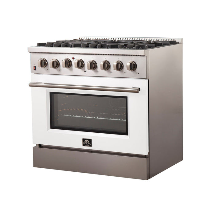 Forno 36″ Galiano Gas Burner / Electric Oven in Stainless Steel 6 Italian Burners FRB, FFSGS6156-36