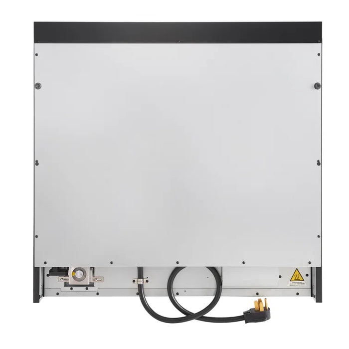 Forno Antico 36" Dual Fuel Range with 6 Burners - Black or White, Antique Brass Accents