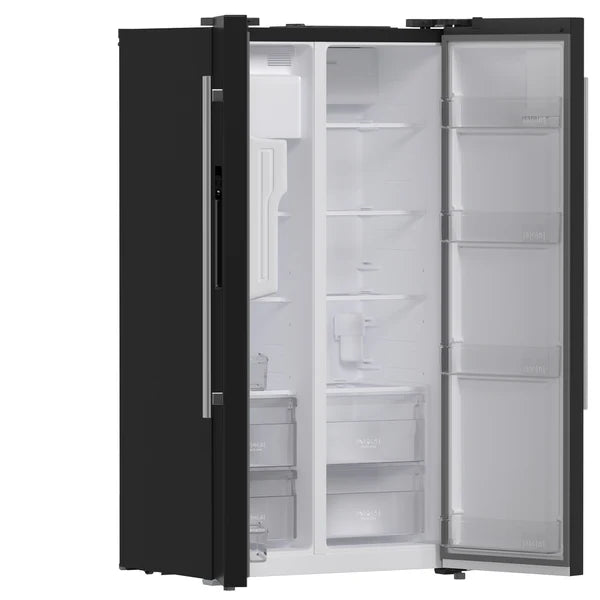 Forno Salerno 36" 20 cu. ft. Side-by-Side Built-In Refrigerator with Water and Ice Dispenser - Stainless Steel, Black, White (FFRBI1844-36SB)