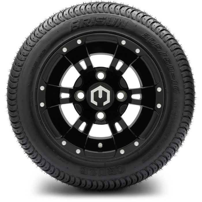 MODZ 10' Ambush Glossy Black - Tire and Wheel Combo