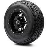 MODZ® 10" Ambush Glossy Black Wheels & Street Tires Combo - Set of 4