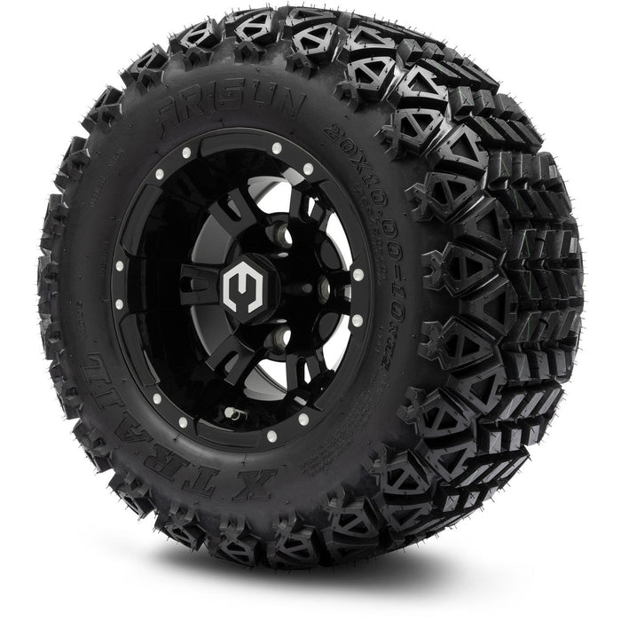 MODZ 10' Ambush Glossy Black - Tire and Wheel Combo