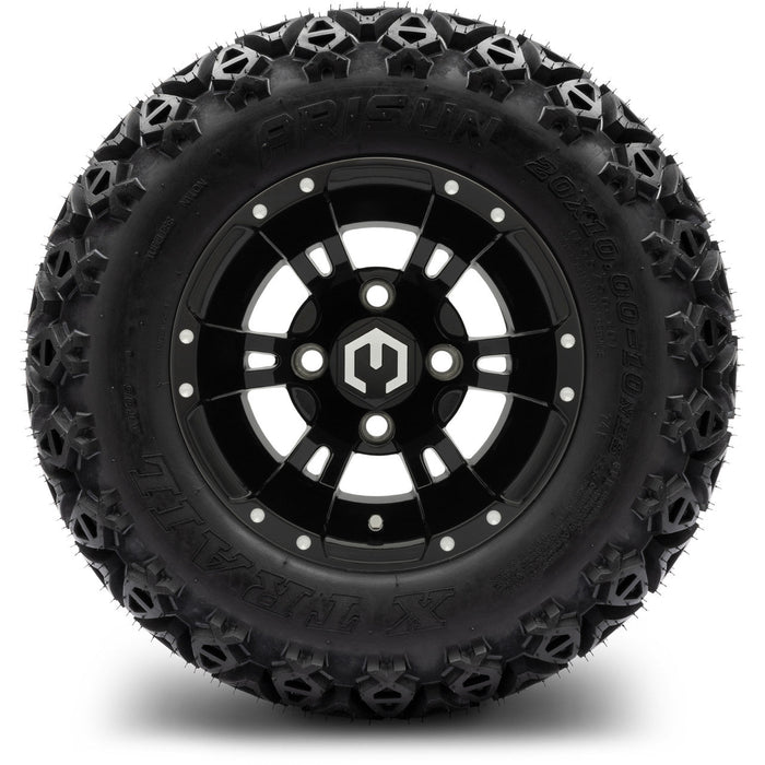 MODZ 10' Ambush Glossy Black - Tire and Wheel Combo
