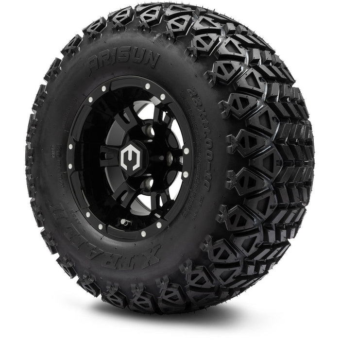 MODZ 10' Ambush Glossy Black - Tire and Wheel Combo