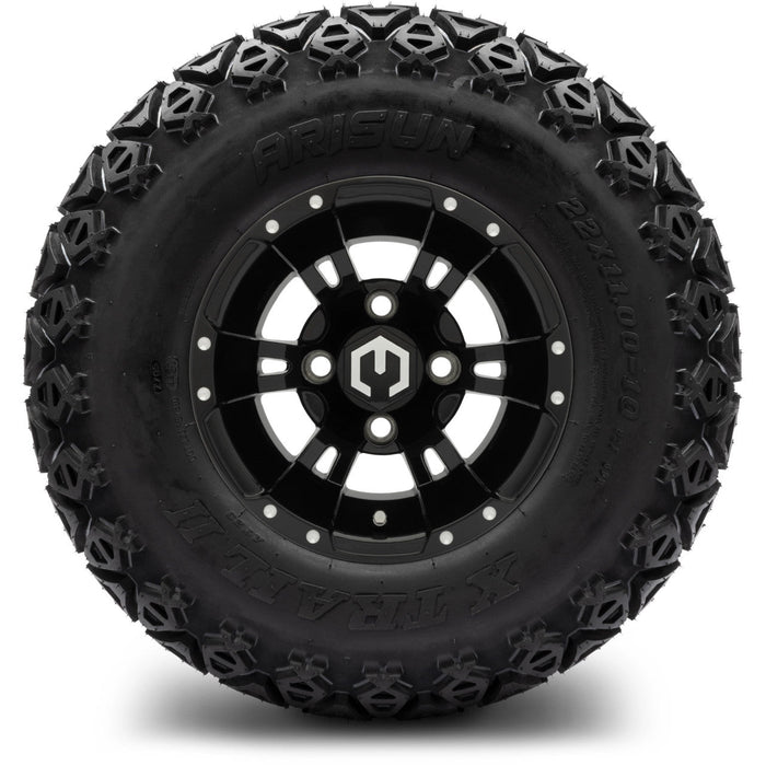 MODZ 10' Ambush Glossy Black - Tire and Wheel Combo