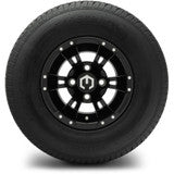 MODZ® 10" Ambush Glossy Black Wheels & Street Tires Combo - Set of 4