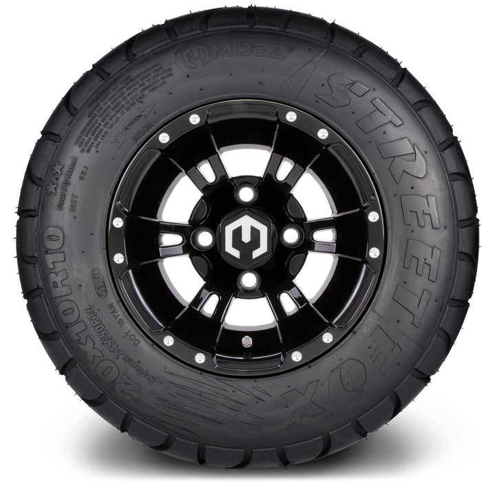MODZ 10' Ambush Glossy Black - Tire and Wheel Combo