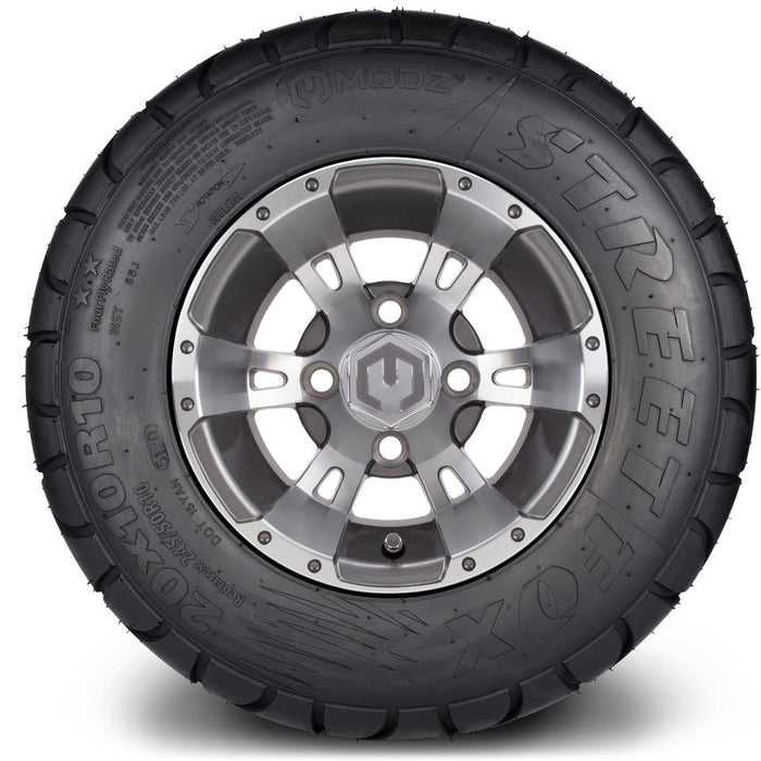 MODZ 10' Ambush Gunmetal - Tire and Wheel Combo