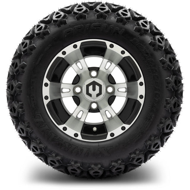 MODZ 10' Ambush Machined Black - Tire and Wheel Combo