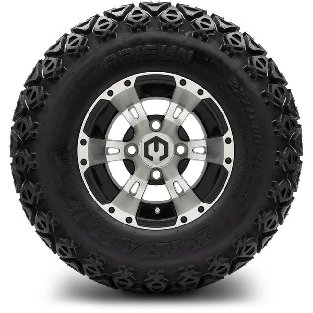MODZ 10' Ambush Machined Black - Tire and Wheel Combo