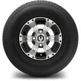 MODZ® 10" Ambush Machined Black Wheels & Street Tires Combo