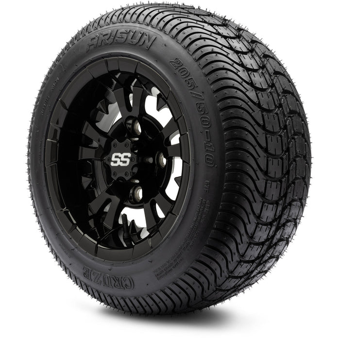 MODZ 10' Vampire Glossy Black - Tire and Wheel Combo