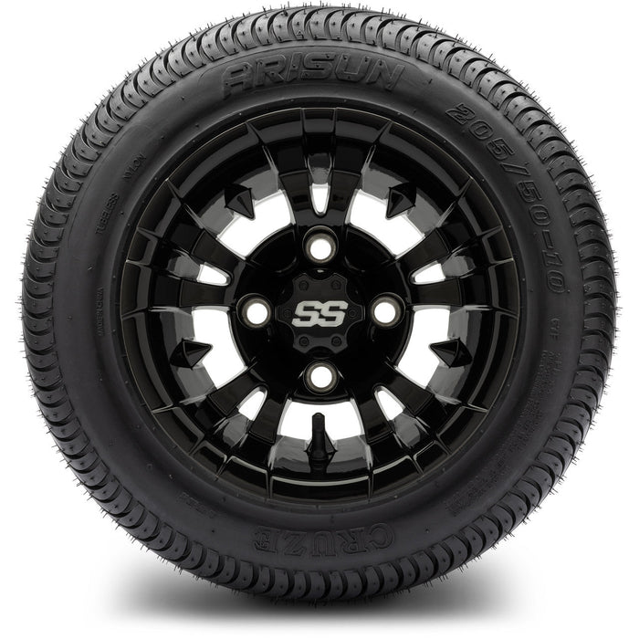 MODZ 10' Vampire Glossy Black - Tire and Wheel Combo