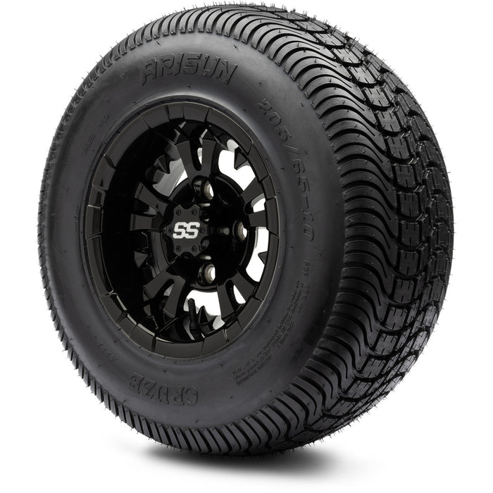 MODZ 10' Vampire Glossy Black - Tire and Wheel Combo