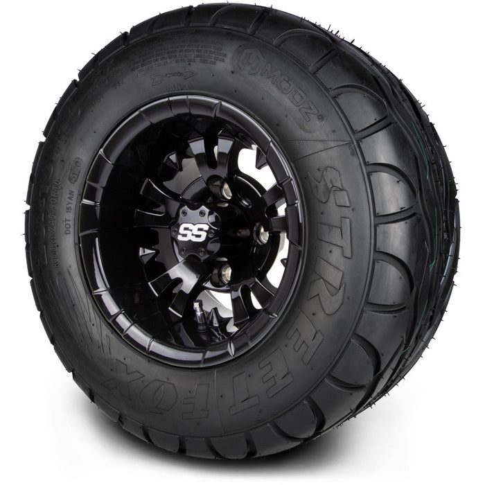 MODZ 10' Vampire Glossy Black - Tire and Wheel Combo