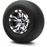 MODZ® 10" Vampire Machined Black Wheels & Street Tires Combo