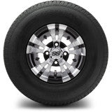 MODZ® 10" Vampire Machined Black Wheels & Street Tires Combo