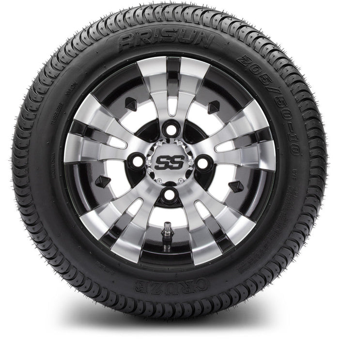 MODZ 10' Vampire Machined Black - Tire and Wheel Combo