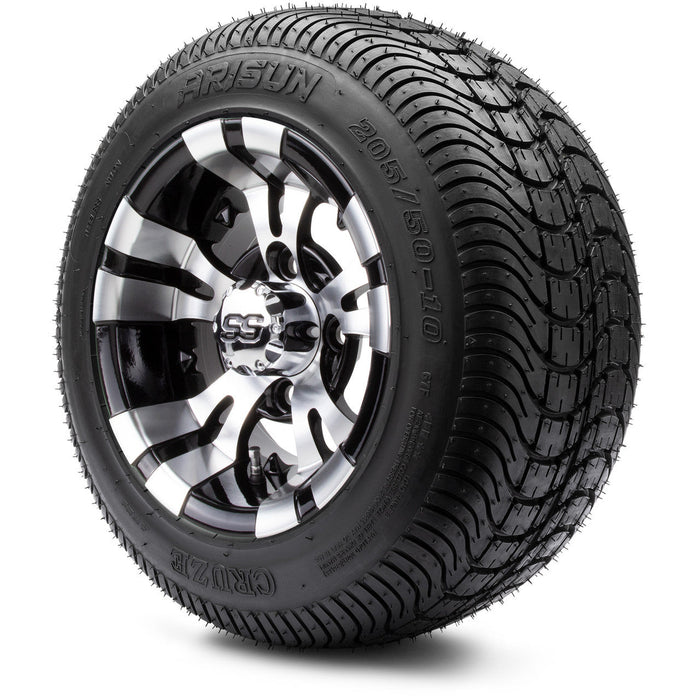 MODZ 10' Vampire Machined Black - Tire and Wheel Combo