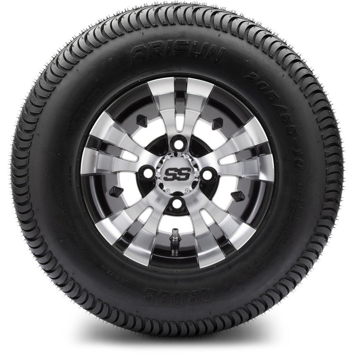 MODZ 10' Vampire Machined Black - Tire and Wheel Combo