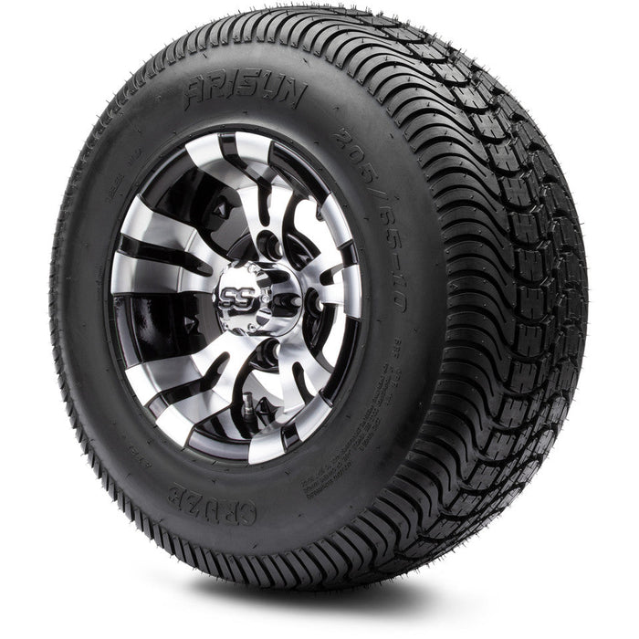 MODZ 10' Vampire Machined Black - Tire and Wheel Combo
