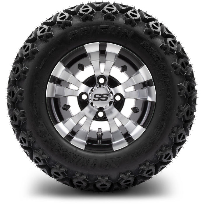 MODZ 10' Vampire Machined Black - Tire and Wheel Combo
