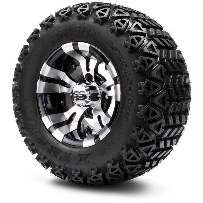 MODZ 10' Vampire Machined Black - Tire and Wheel Combo