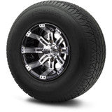 MODZ® 10" Tempest Machined Black Wheels & Street Tires Combo
